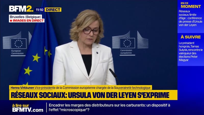 Réseaux sociaux : "L'Europe ne tolèrera pas que les plateformes s'enrichissent aux dépends de nos enfants", assure la vice-présidente de la Commission européenne