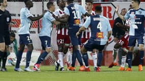 La bagarre entre l'AC Ajaccio et Le Havre