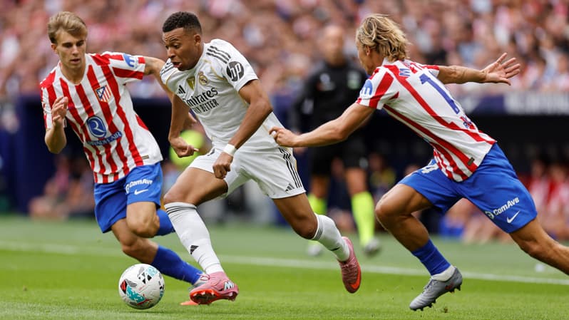 Kylian Mbappé lors d'Atlético-Real Madrid en Liga le 27 septembre 2025