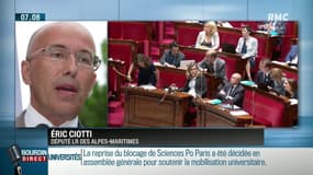 Loi asile-immigration: Eric Ciotti sous-entend "une volonté de la majorité d’imposer sa vision sans partage et sans débat"