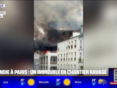 Incendie à Paris: un immeuble en chantier a été ravagé par les flammes