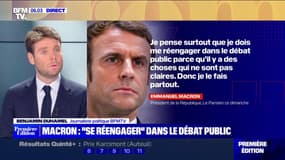 Un an après sa réélection, Emmanuel Macron dit vouloir se "réengager dans le débat public"