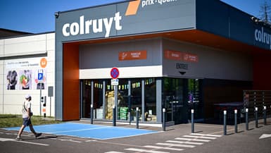 Un supermarché de l'enseigne belge Colruyt à Belleville-en-Beaujolais dans le Rhône. Le 24 février, il deviendra un Intermarché. 
