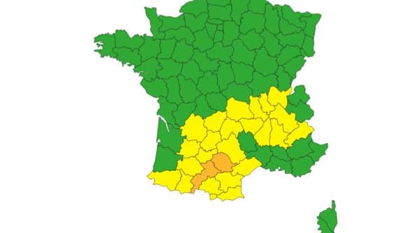 Les départements en vigilance orange ce lundi Les départements en vigilance orange ce lundi