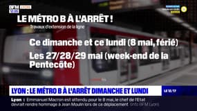 Lyon: le métro B à l'arrêt dimanche et lundi