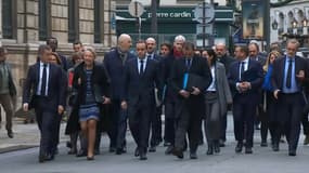 Le gouvernement se rend à l'Elysée pour le premier Conseil des ministres de 2023, le 4 janvier. 