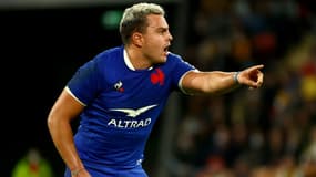 Arthur Vincent avec le XV de France lors d'un test match contre l'Australie à Brisbane, le 7 juillet 2021  