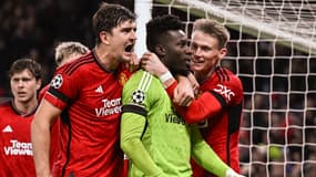Harry Maguire et André Onana lors de Manchester United-Copenhague, le 24 octobre 2023