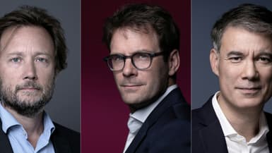 Boris Vallaud, Nicolas Mayer-Rossignol et Olivier Faure, les trois candidats au congrès du Parti socialiste 