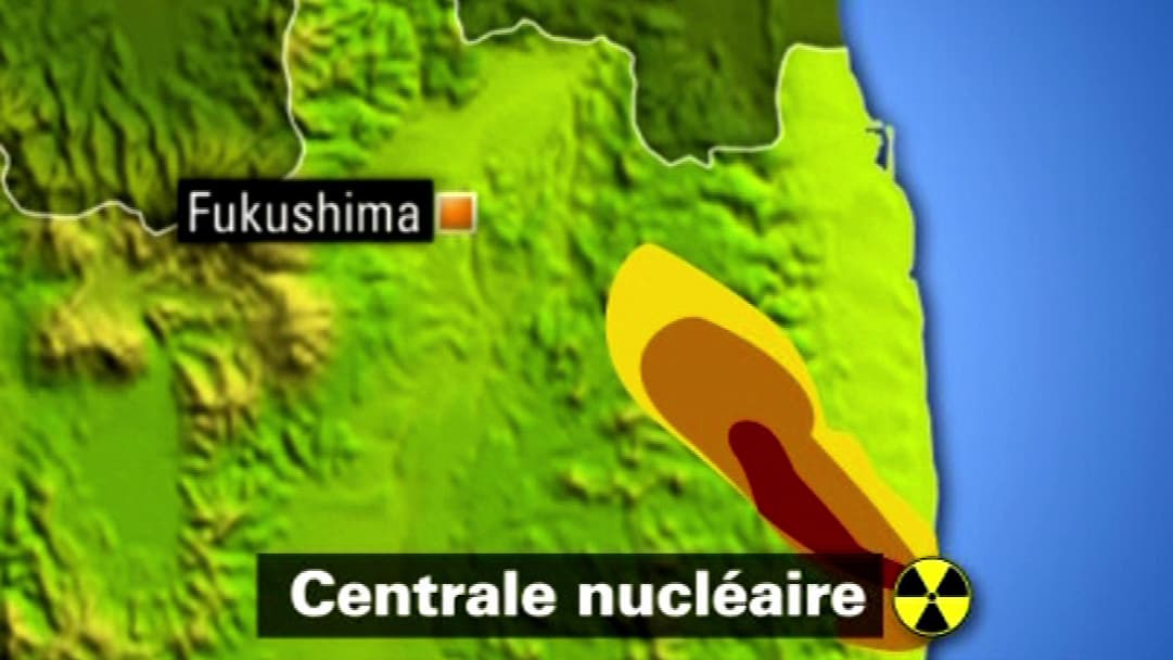 Le rayon de la "zone rouge" autour de la centrale de Fukushima est d'environ 10 km.