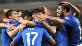 la joie des joueurs italiens