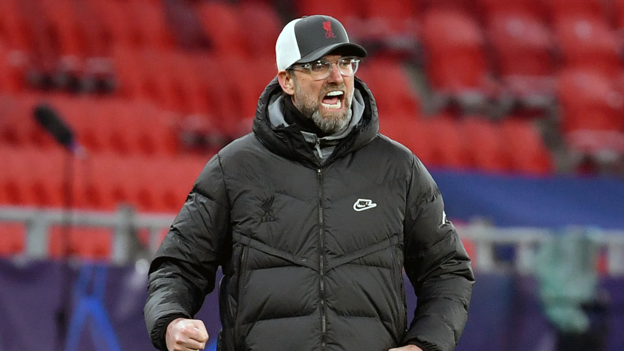 Jurgen Klopp lors du match entre Liverpool et Lepizig Jurgen Klopp lors du match entre Liverpool et Lepizig