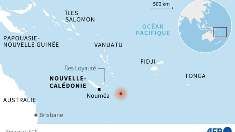 Séisme de magnitude 7,1 à l'est de la Nouvelle-Calédonie, menace de tsunami écartée