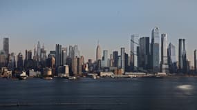 La ligne d'horizon de Manhattan depuis Weehawken, dans le New Jersey, de l'autre côté de la rivière Hudson, le 9 novembre 2024.
