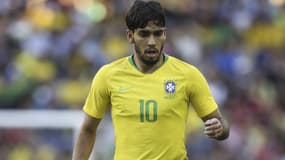 Lucas Paqueta avec la sélection du Brésil, à Porto le 23 mars 2019