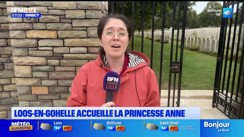 Loos-en-Gohelle accueille la princesse Anne au cimetière britannique de la commune