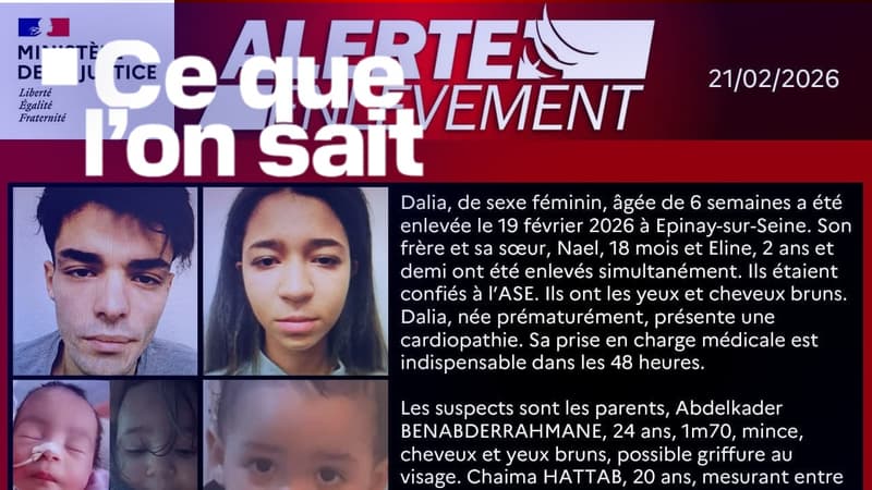 Nourrisson prématuré, parents suspectés... Ce que l'on sait de l'enlèvement de trois enfants en Seine-Saint-Denis