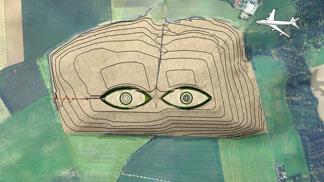 L'oeuvre d'art les "Yeux du ciel"