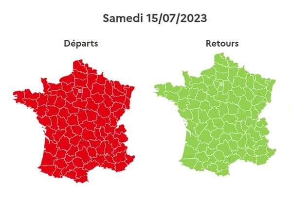 Ce samedi 15 juillet a été classé rouge par Bison Futé dans le sens des départs. 