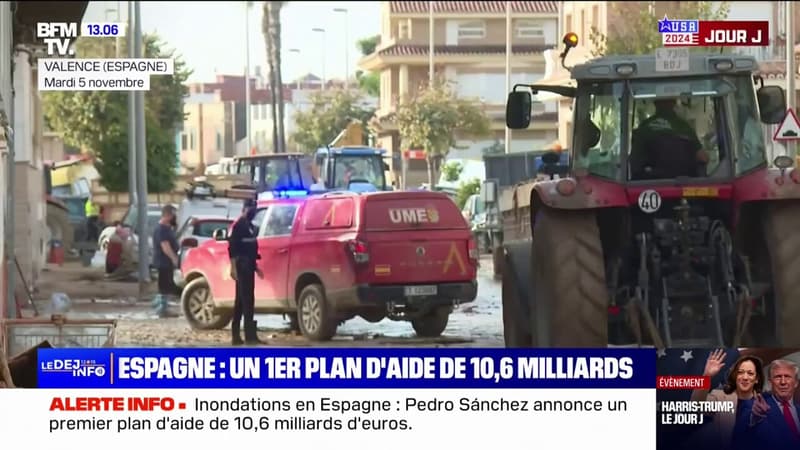 Inondations en Espagne: le Premier ministre espagnol annonce un premier plan d'urgence de 10,6 milliards d'euros