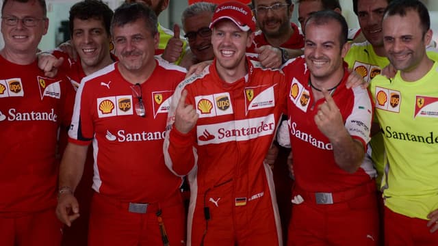 Sebastian Vettel et le team Ferrari