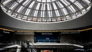 Le centre commercial de la Part-Dieu durant la crise sanitaire.