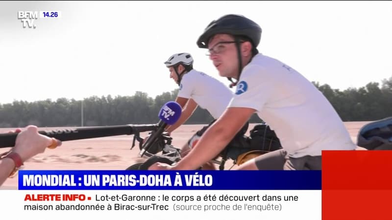 Mondial de football au Qatar: deux supporters ont fait Paris-Doha à vélo