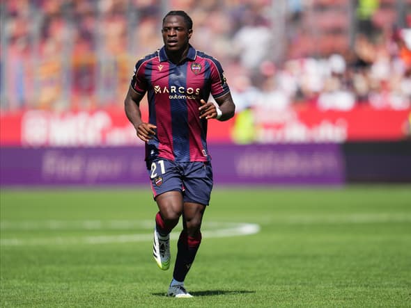 Etta Eyong lors du match entre Gérone et Levante (0-4, Liga), le 20 septembre 2025