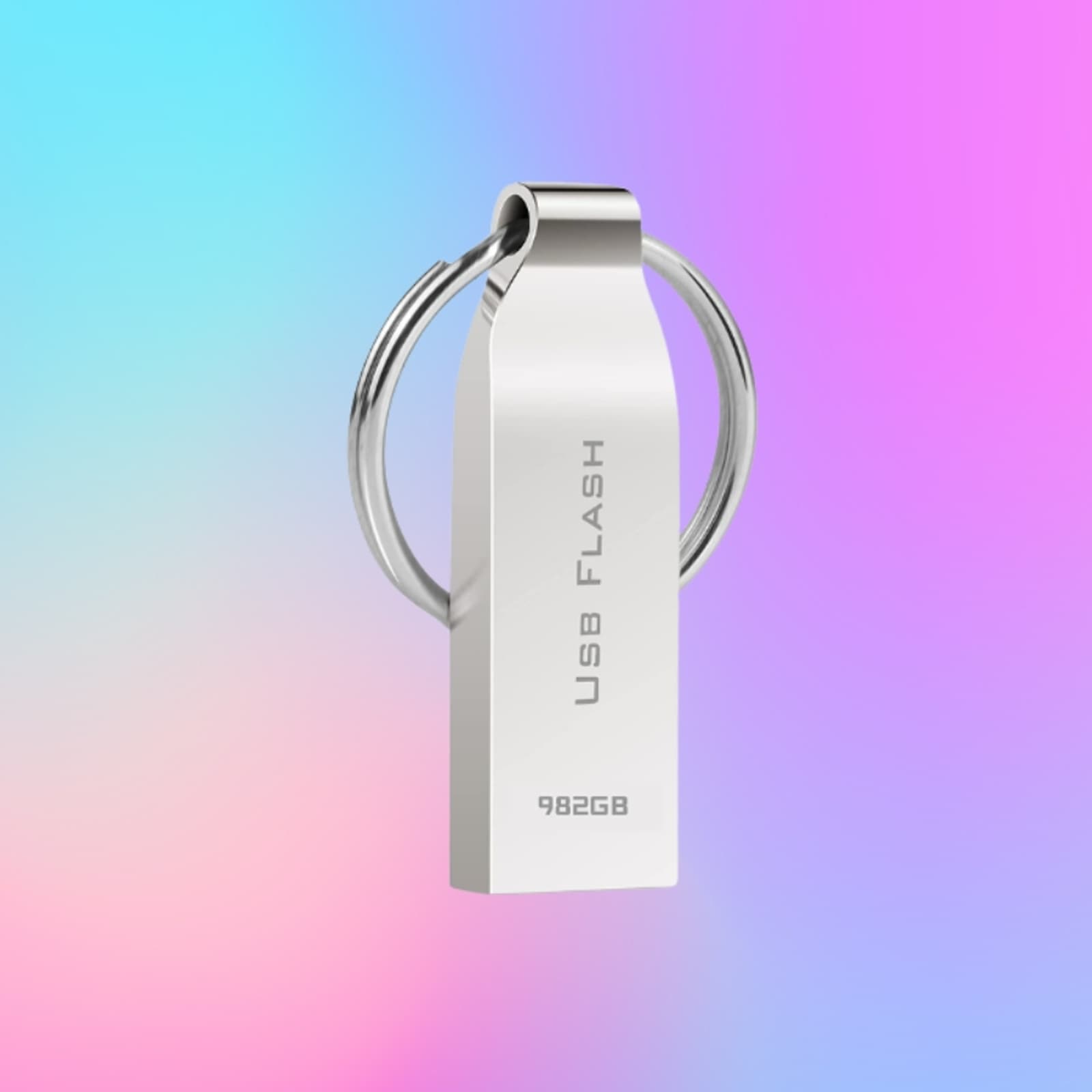 Clé USB 982 Go - Métal étanche, Avec Porte-clés - Plug & Play - Compatible PC, TV, Voiture - Garantie 2 Ans