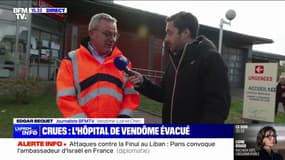 Inondations: "On se prépare au pire", prévient Laurent Brillard, maire de Vendôme (Loir-et-Cher) qui attend son pic de crue samedi a la mi-journée