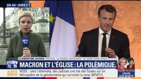 Discours de Macron devant les évêques: "Une faute politique, un mélange des genres dangereux", pour Clémentine Autain (FI)