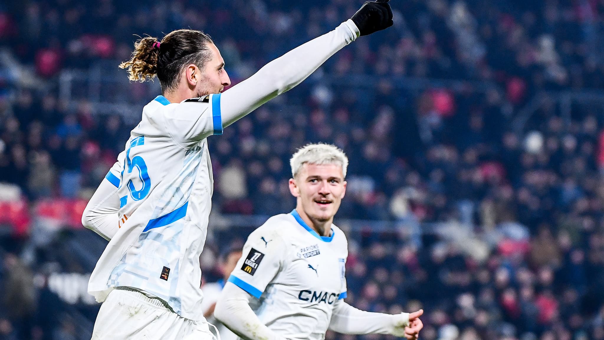 Rabiot célèbre son but face à Rennes.
