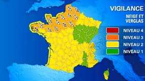 Météo France a placé 25 départements du nord-ouest de la France en vigilance orange neige et verglas, ce lundi.