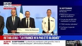 18 septembre: le ministre de l'Intérieur Bruno Retailleau, annonce que 309 personnes ont été interpellées à travers le pays, dont 134 placées en garde à vue.