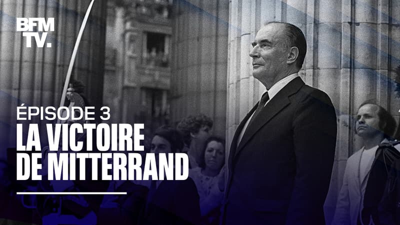 François Mitterrand en haut des marches du Panthéon, le 21 mai 1981, plus d'une semaine après sa victoire historique