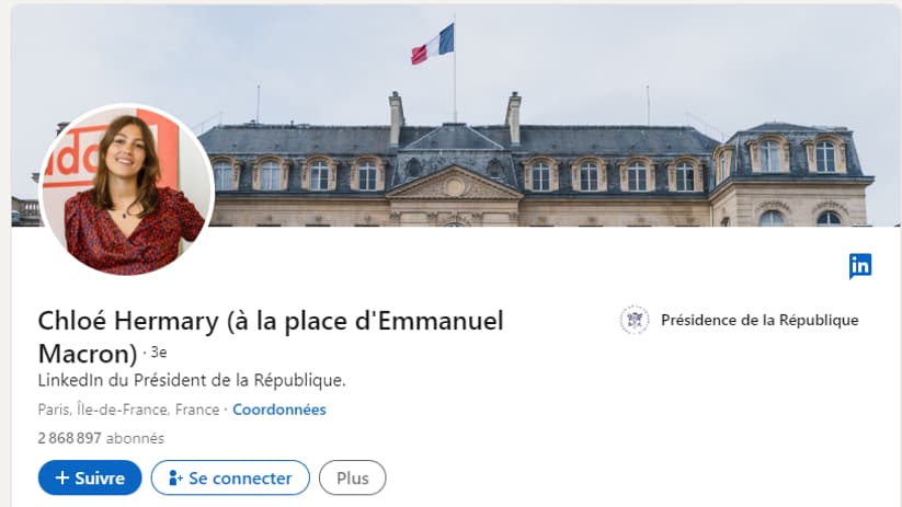 Le Président s'est aussi prêté au jeu et est remplacé par Chloé Hermary