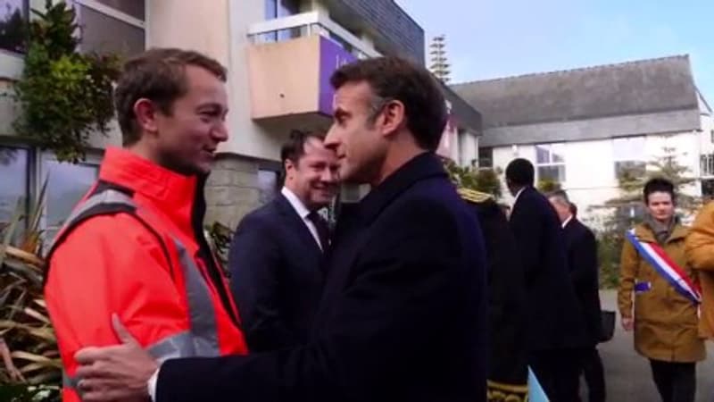 Suivez le déplacement d'Emmanuel Macron en Bretagne après le passage de la tempête Ciarán