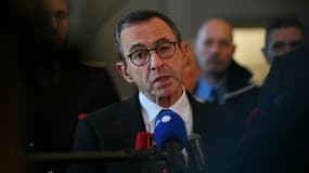 Le ministre de l'Intérieur Bruno Retailleau, le 13 janvier 2025 au Havre