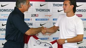 Vahid Halilhodzic et Hakan Yakin en 2003, au PSG