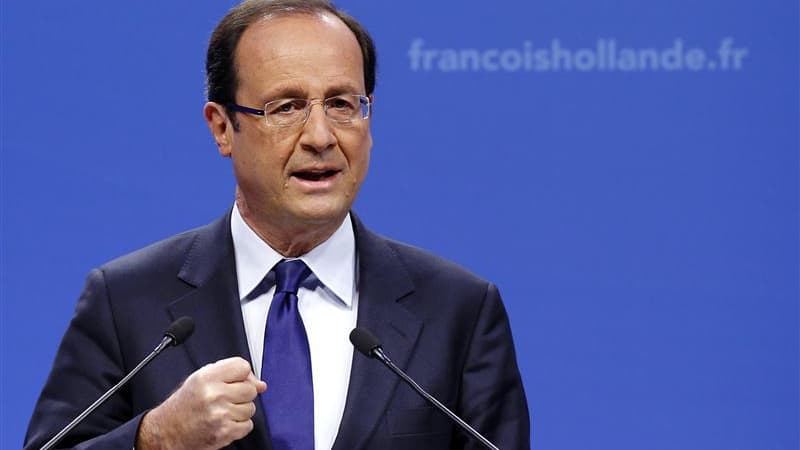 Le programme que le candidat socialiste à la présidentielle en France François Hollande devrait dévoiler dimanche lors d'un discours au Bourget, en région parisienne, sera à la fois ambitieux et réaliste, a déclaré jeudi Laurent Fabius. /Photo prise le 14