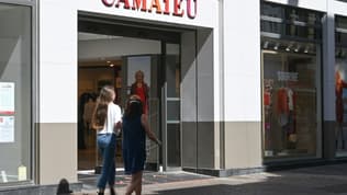 Une boutique de l'enseigne de prêt-à-porter féminin Camaïeu, le 27 mai 2020 à Lille