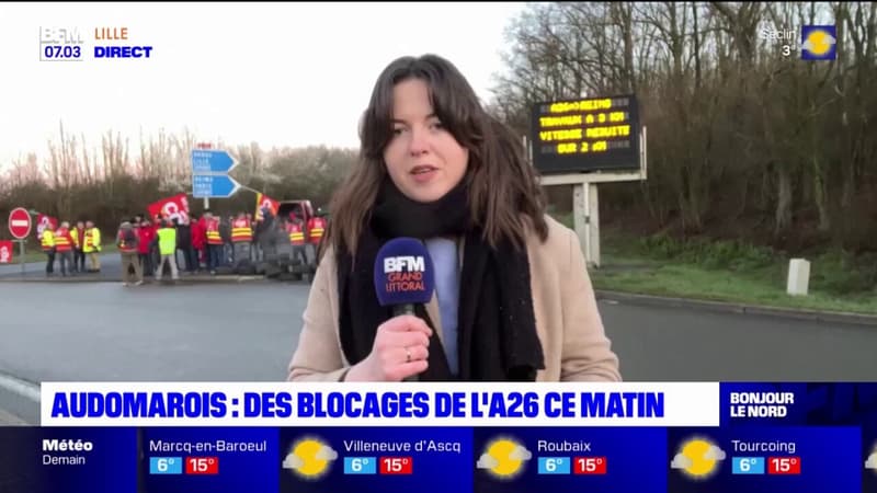 Audomarois: des blocages sur l'A26 ce mercredi matin