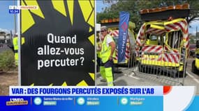 Var : des fourgons percutés, exposés sur l'A8
