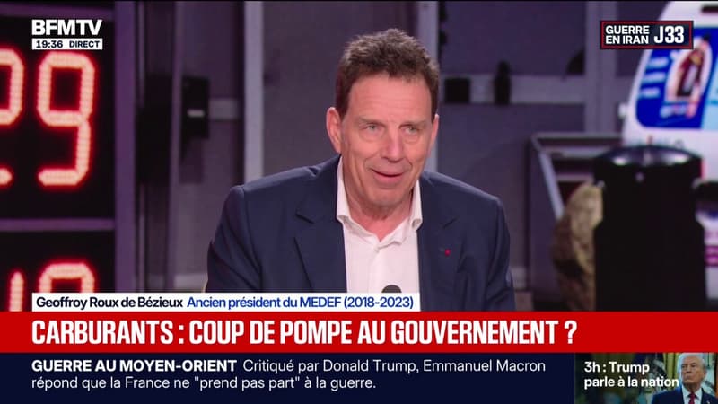 Carburants: "Il ne faut pas croire que ça va se terminer en 15 jours et il ne faut pas croire que le prix du pétrole va baisser", affirme Geoffroy Roux de Bézieux, ancien président du MEDEF