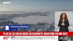 "On a l'impression d'être en montagne": plus de 30cm de neige en Charente-Maritime
