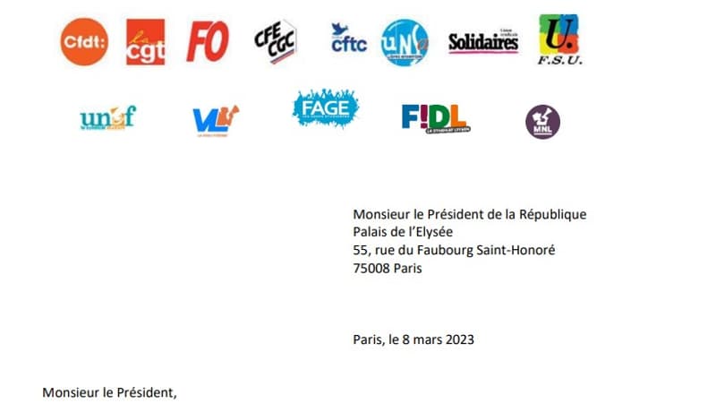 Les syndicats adressent une lettre à Emmanuel Macron et demandent à le rencontrer