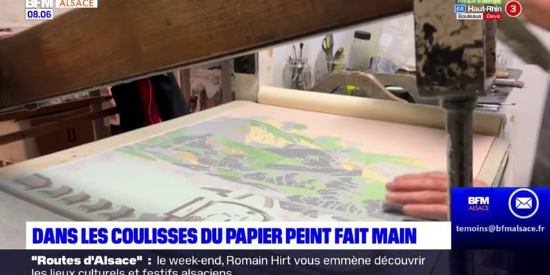 Haut-Rhin: au cœur d'une entreprise de papier-peint fait main à Rixhem