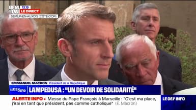 Arrivée de migrants à Lampedusa: "Nous avons un devoir de solidarité européenne", affirme Emmanuel Macron 