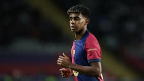 Lamine Yamal lors du match entre Barcelone et les Young Boys Berne (5-0, Ligue des champions), le 1er octobre 2024