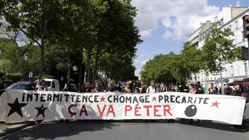 Manifestation des intermittents à Paris le 14 mai 2014.